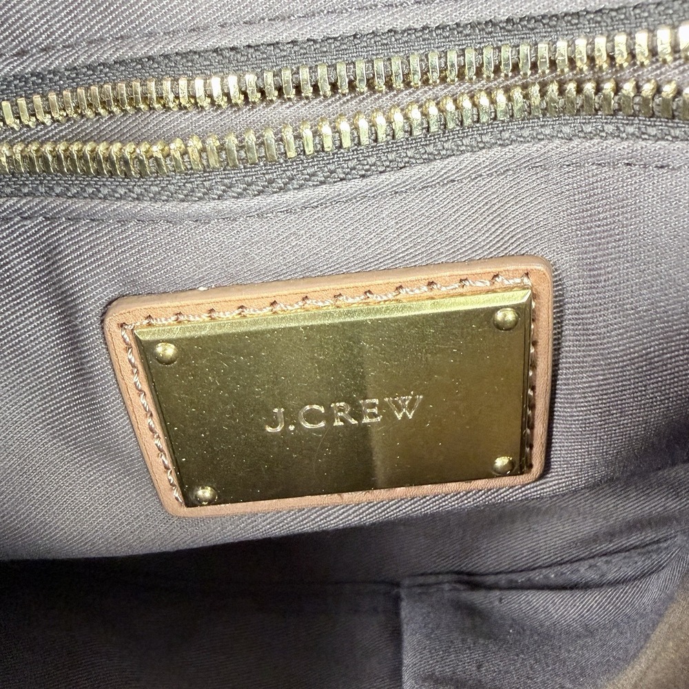 J.Crew Marlie Purse Tweed Wool Leather Magnetic Close Adjustable Strap Old Money - Picture 5 of 10